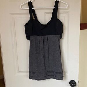 lululemon athletica Black and Gray Tank Top